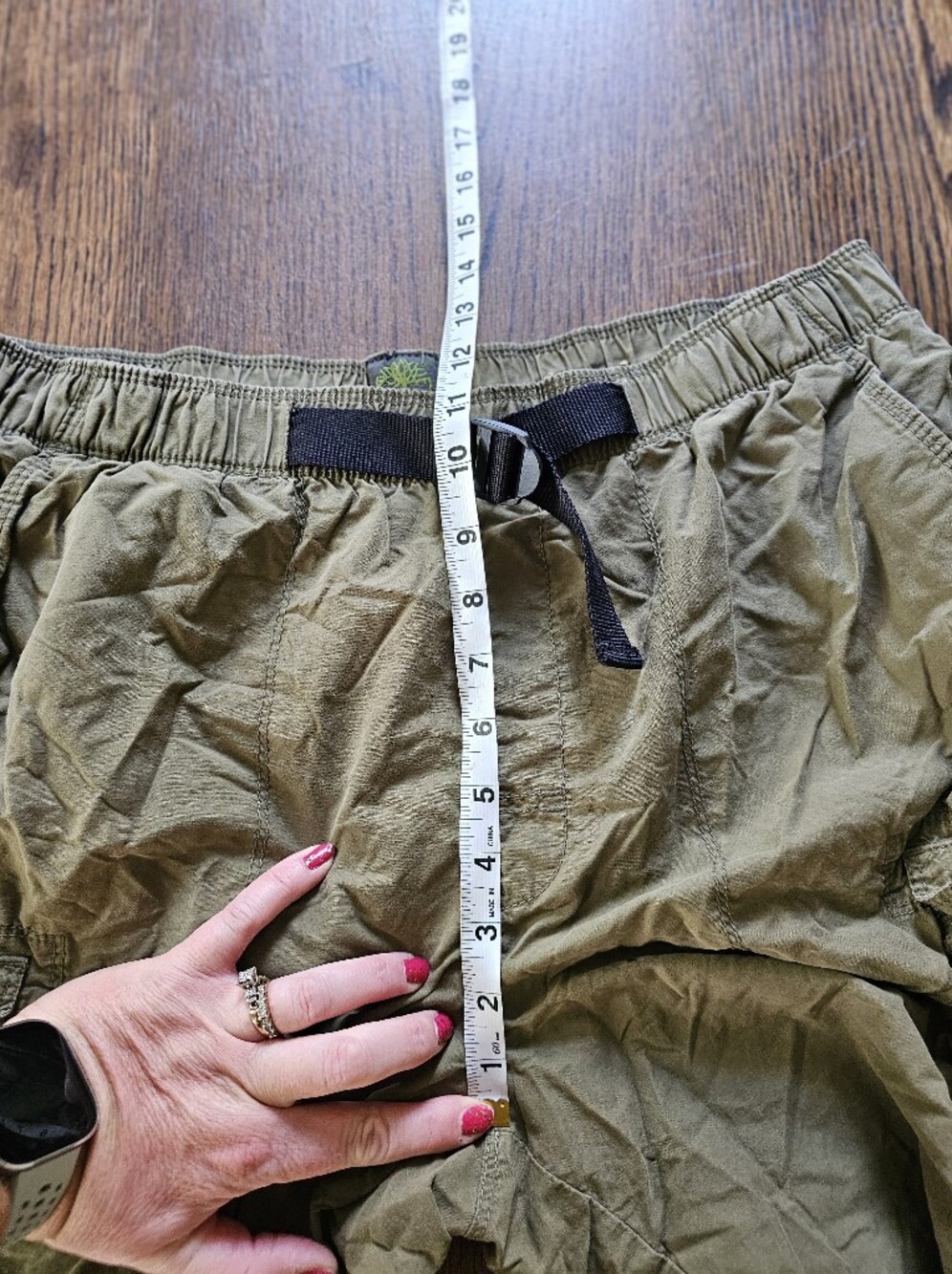 Timberland Olive Green Hiking Cargo Swimming Trunk Shorts Size Mens Large - Picture 6 of 9